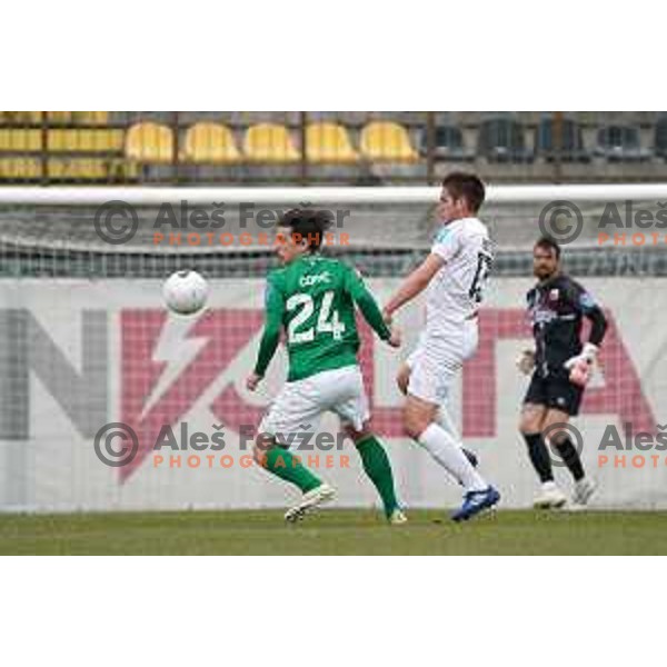 in action during Prva Liga Telekom Slovenije 2020-2021 football match between Tabor CB 24 and Olimpija in Sezana on March 11, 2021