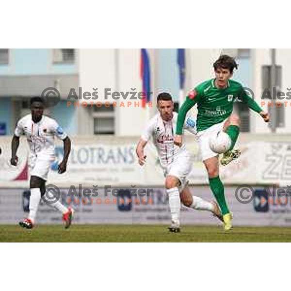 in action during Prva Liga Telekom Slovenije 2020-2021 football match between Tabor CB 24 and Olimpija in Sezana on March 11, 2021