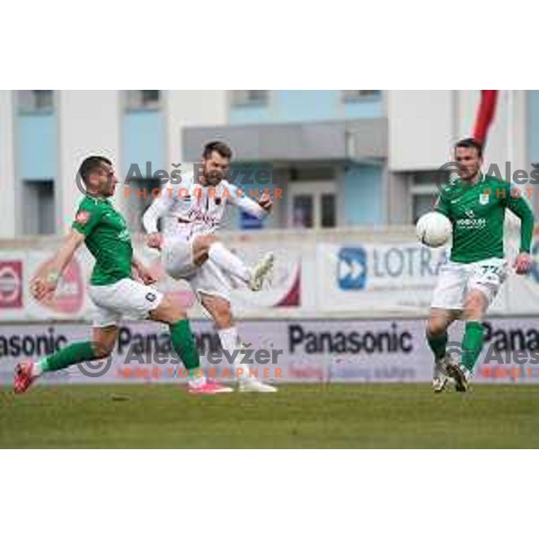in action during Prva Liga Telekom Slovenije 2020-2021 football match between Tabor CB 24 and Olimpija in Sezana on March 11, 2021