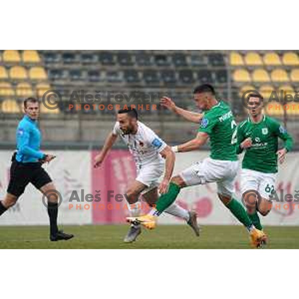 in action during Prva Liga Telekom Slovenije 2020-2021 football match between Tabor CB 24 and Olimpija in Sezana on March 11, 2021