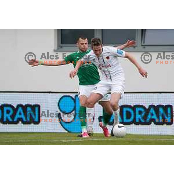 in action during Prva Liga Telekom Slovenije 2020-2021 football match between Tabor CB 24 and Olimpija in Sezana on March 11, 2021