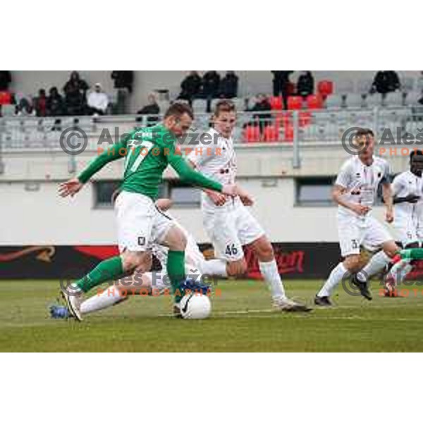 Djordje Ivanovic in action during Prva Liga Telekom Slovenije 2020-2021 football match between Tabor CB 24 and Olimpija in Sezana on March 11, 2021