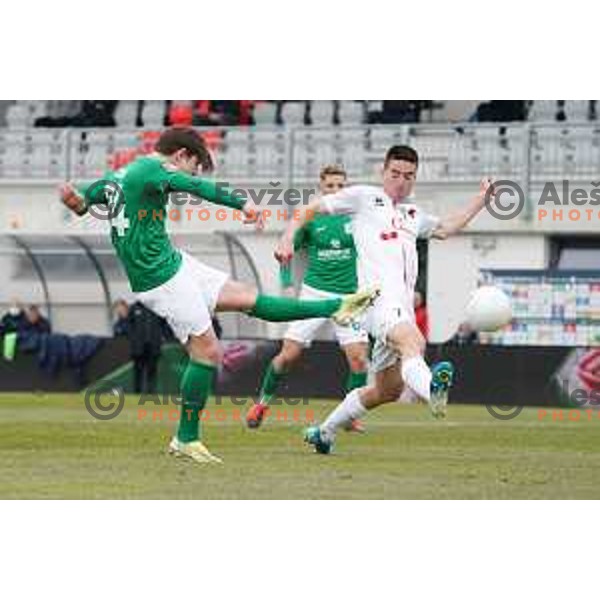in action during Prva Liga Telekom Slovenije 2020-2021 football match between Tabor CB 24 and Olimpija in Sezana on March 11, 2021
