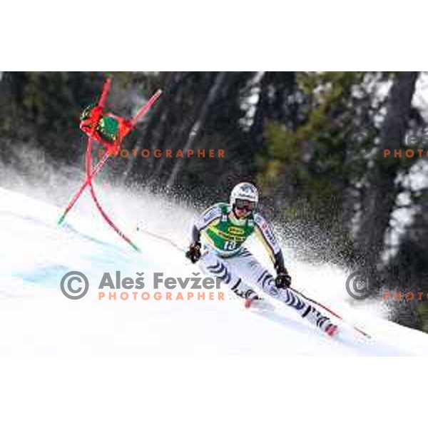 racing in the first run of AUDI FIS World Cup Giant Slalom for Vitranc Cup in Kranjska gora, Slovenia on March 13, 2021