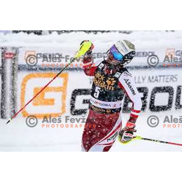 Manuel Feller at AUDI FIS World Cup Slalom for 60.Vitranc Cup in Kranjska gora, Slovenia on March 14, 2021
