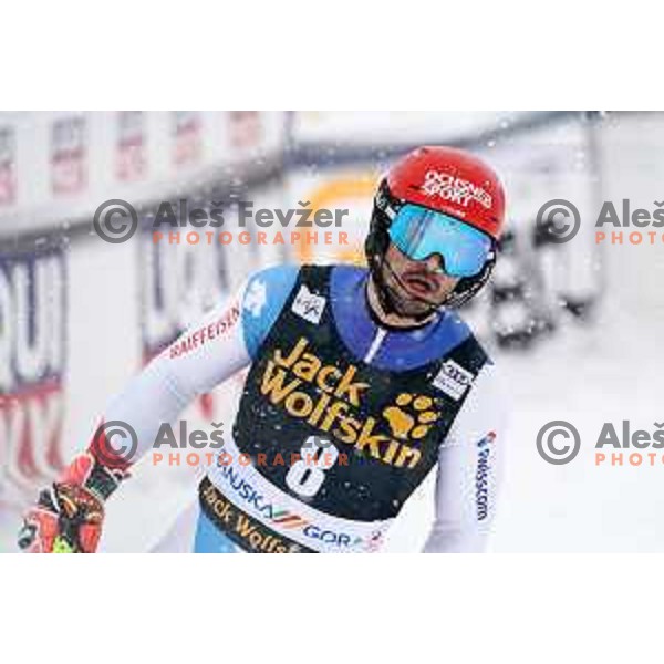 Loic Meillard at AUDI FIS World Cup Slalom for 60.Vitranc Cup in Kranjska gora, Slovenia on March 14, 2021