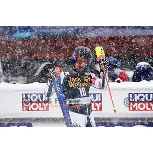 Victor Muffat- Jeandet at AUDI FIS World Cup Slalom for 60.Vitranc Cup in Kranjska gora, Slovenia on March 14, 2021