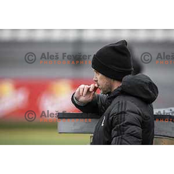 Sasa Gajser, head coach of Maribor in action during Prva liga Telekom Slovenije football match between Mura and Maribor in Fazanerija, Murska Sobota, Slovenia on March 14, 2021