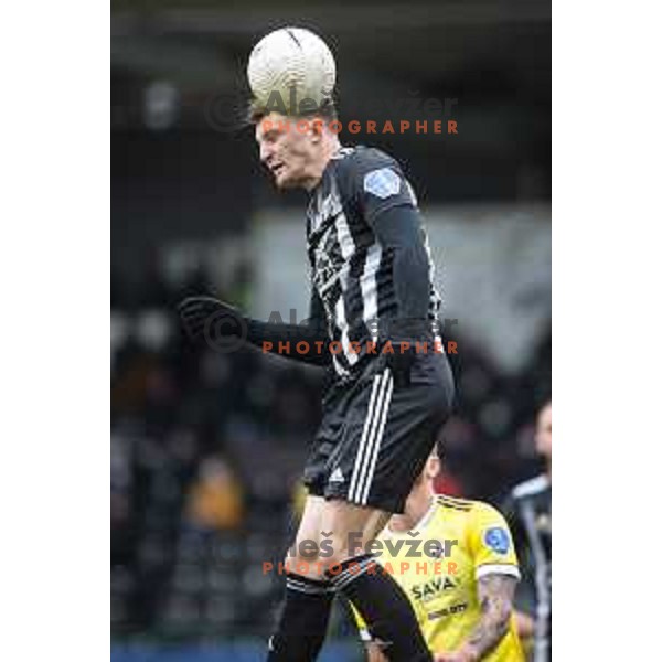 Kevin Zizek in action during Prva liga Telekom Slovenije football match between Mura and Maribor in Fazanerija, Murska Sobota, Slovenia on March 14, 2021