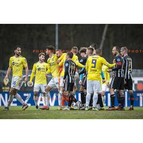 in action during Prva liga Telekom Slovenije football match between Mura and Maribor in Fazanerija, Murska Sobota, Slovenia on March 14, 2021