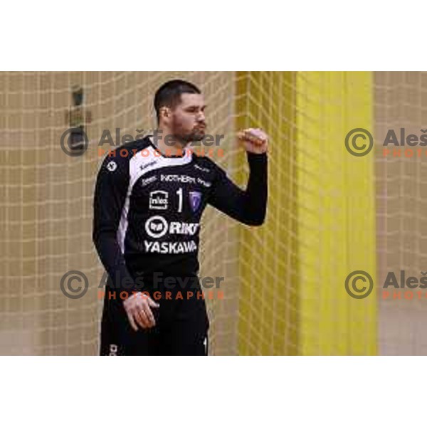 Nebojsa Bojic during 1.NLB league match between Riko Ribnica and Celje Pivovarna Lasko in Ribnica on on March 20, 2021