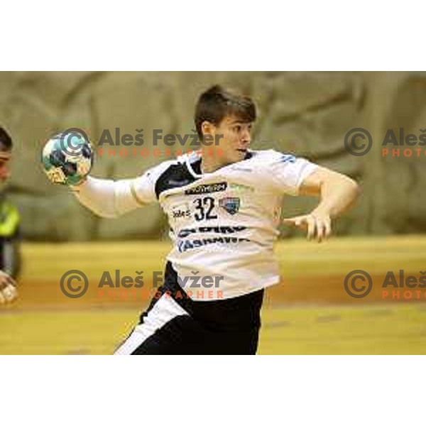 Brin Cimerman during 1.NLB league match between Riko Ribnica and Celje Pivovarna Lasko in Ribnica on on March 20, 2021