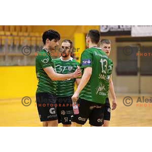 Patrik Leban during 1.NLB league match between Riko Ribnica and Celje Pivovarna Lasko in Ribnica on on March 20, 2021