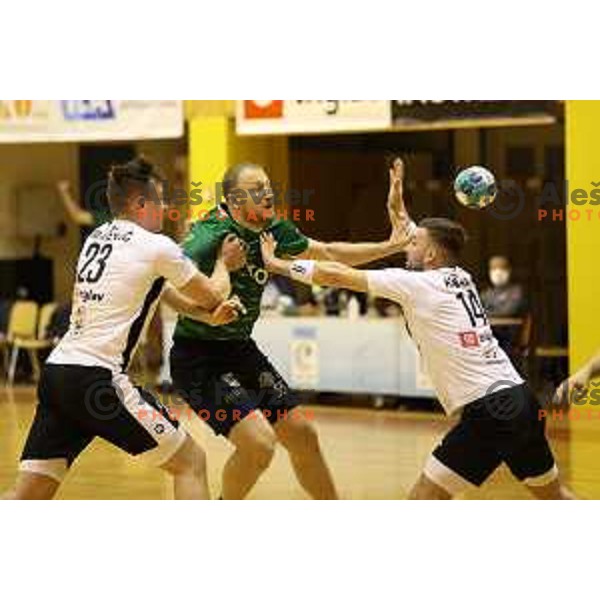 Ziga Mlakar during 1.NLB league match between Riko Ribnica and Celje Pivovarna Lasko in Ribnica on on March 20, 2021