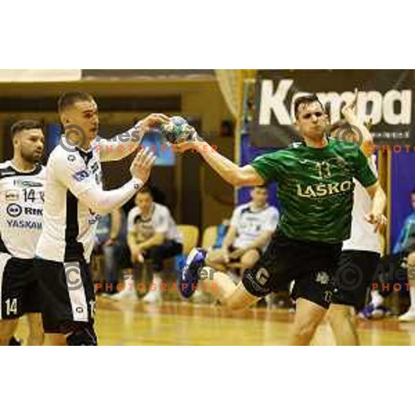 Josip Sarac during 1.NLB league match between Riko Ribnica and Celje Pivovarna Lasko in Ribnica on on March 20, 2021