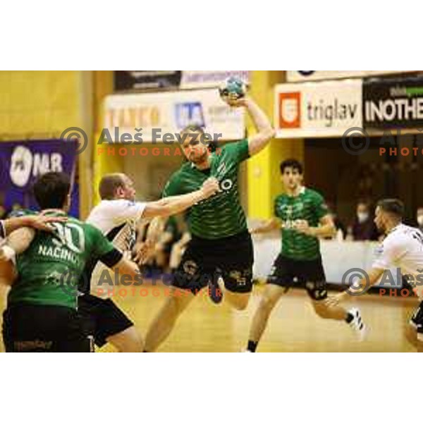 Ziga Mlakar during 1.NLB league match between Riko Ribnica and Celje Pivovarna Lasko in Ribnica on on March 20, 2021