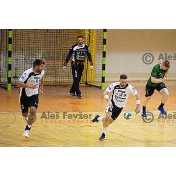 Uros Knavs during 1.NLB league match between Riko Ribnica and Celje Pivovarna Lasko in Ribnica on on March 20, 2021