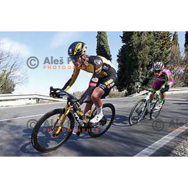Loe van Belle racing at Grand Prix of Slovenian Istria - UCI cycling race in Izola on March 21, 2021