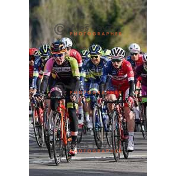 Aljaz Jarc (left) At Grand Prix of Slovenian Istria - UCI cycling race in Izola on March 21, 2021