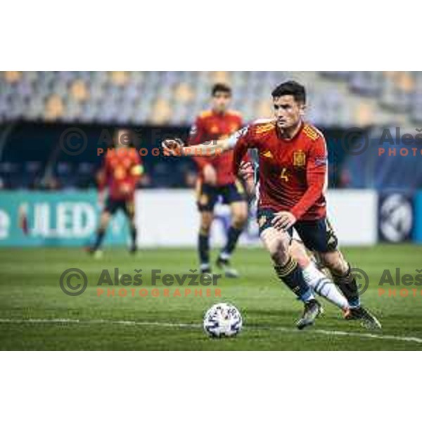 in action during U21 UEFA European Championship 2021 football match between Slovenia and Spain in Ljudski vrt, Maribor, Slovenia on March 24, 2021
