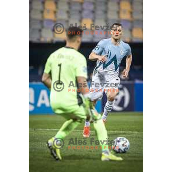 in action during U21 UEFA European Championship 2021 football match between Slovenia and Spain in Ljudski vrt, Maribor, Slovenia on March 24, 2021