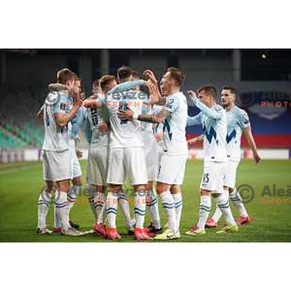 in action during FIFA World Cup Qualifying round match between Slovenia and Croatia in Ljubljana, Slovenia on March 24, 2021