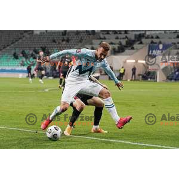 Sandi Lovric in action during FIFA World Cup Qualifying round match between Slovenia and Croatia in Ljubljana, Slovenia on March 24, 2021