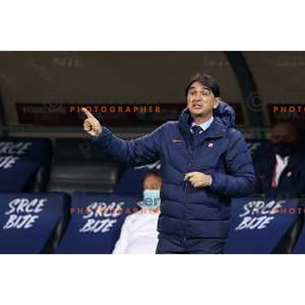 Zlatko Dalic at FIFA World Cup Qualifying round match between Slovenia and Croatia in Ljubljana, Slovenia on March 24, 2021