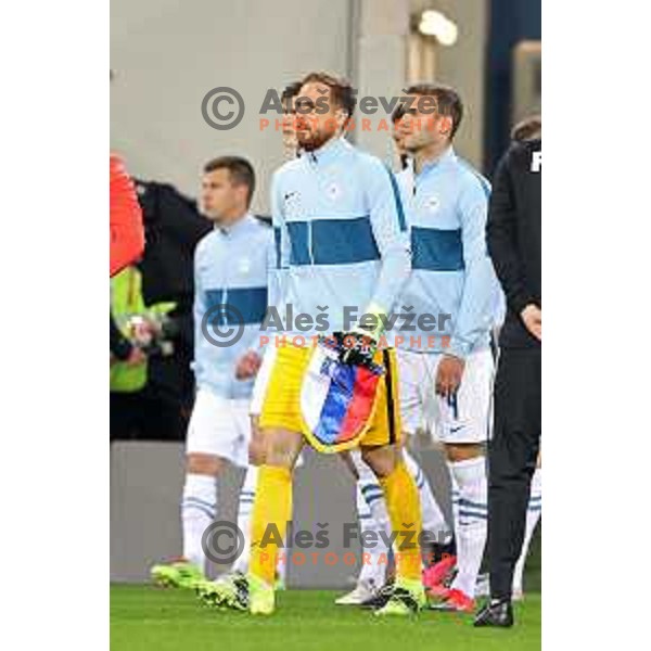 Jan Oblak in action during FIFA World Cup Qualifying round match between Slovenia and Croatia in Ljubljana, Slovenia on March 24, 2021