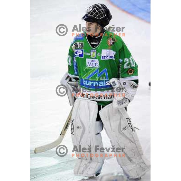 Ziga Antonic at Ice Hockey match ZM Olimpija - Acroni Jesence - Third game of the final of the Slovenian championship ,played in Hala Tivoli Ljubljana 08.04.2008, Jesenice won 2:1 