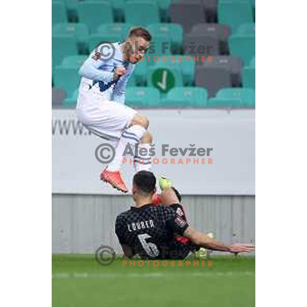 Sandi Lovric in action during FIFA World Cup Qualifying round match between Slovenia and Croatia in Ljubljana, Slovenia on March 24, 2021