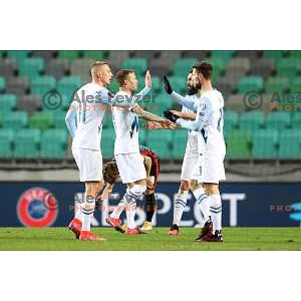 in action during FIFA World Cup Qualifying round match between Slovenia and Croatia in Ljubljana, Slovenia on March 24, 2021