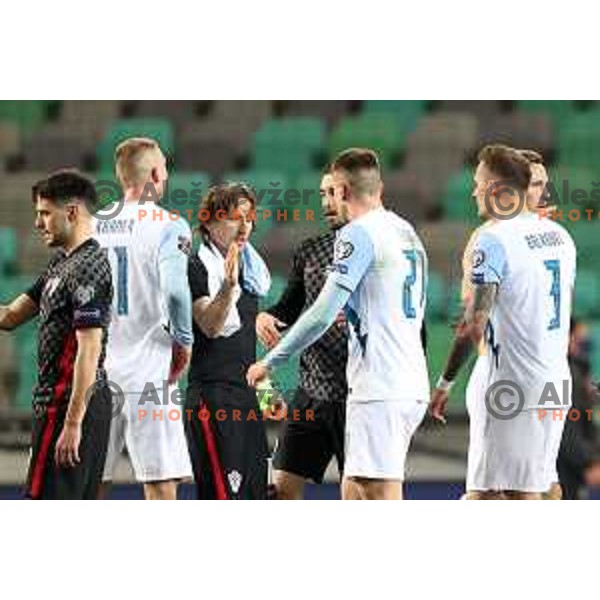in action during FIFA World Cup Qualifying round match between Slovenia and Croatia in Ljubljana, Slovenia on March 24, 2021