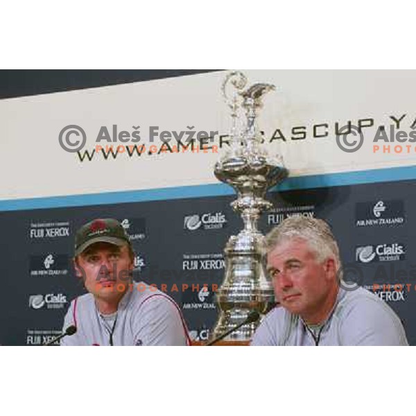 at America\'s Cup Final sailing match race between team New Zealand and team Alinghi in Auckland, New Zealand on March 2, 2003. Team Alinghi defeated Team New Zealand 5:0