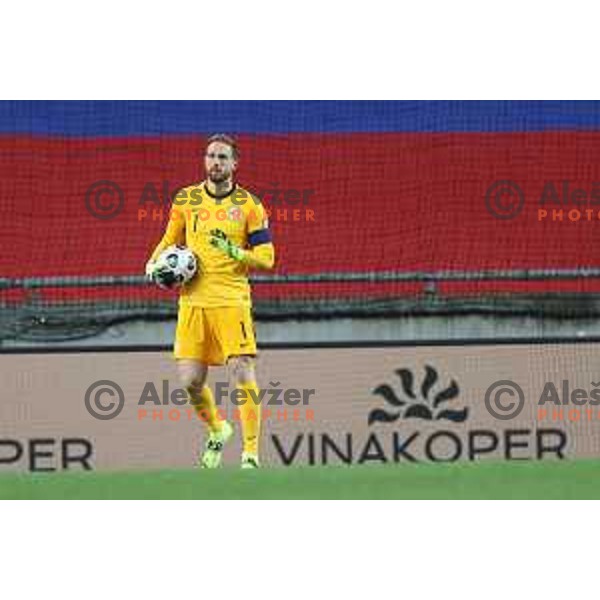 Jan Oblak in action during FIFA World Cup Qualifying round match between Slovenia and Croatia in Ljubljana, Slovenia on March 24, 2021