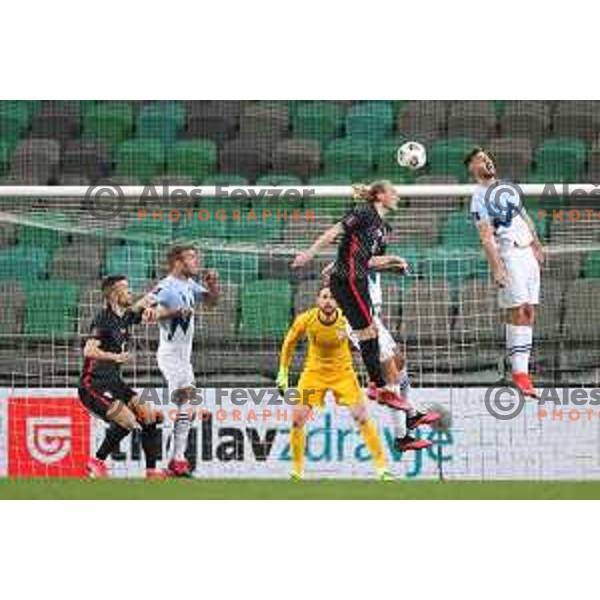 in action during FIFA World Cup Qualifying round match between Slovenia and Croatia in Ljubljana, Slovenia on March 24, 2021