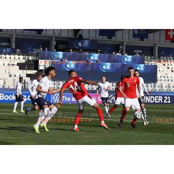 Ndoye (SUI) in action during UEFA Euro Under 21 match between England and Switzerland in Koper, Slovenia on March 25, 2021