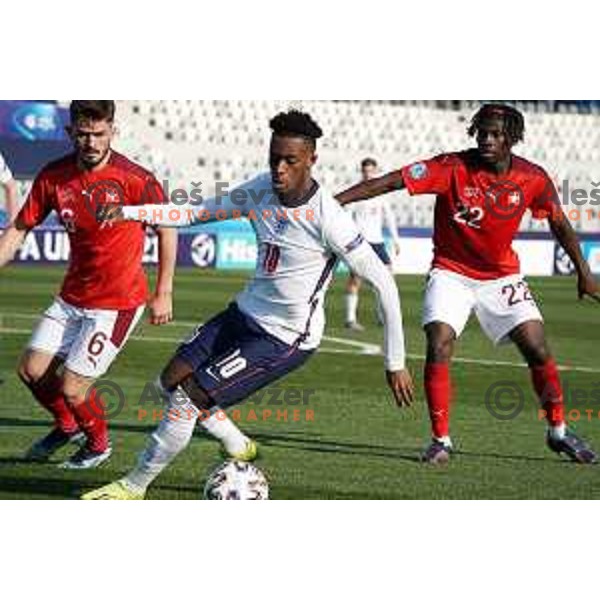 Callum Hudson-Odoi (ENG) in action at UEFA Euro Under 21 match between England and Switzerland in Koper, Slovenia on March 25, 2021