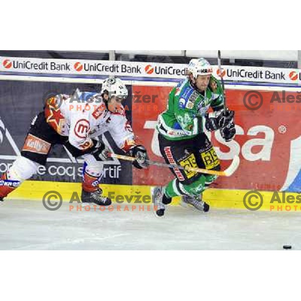 Varl and Vnuk at Ice Hockey match ZM Olimpija - Acroni Jesence - Third game of the final of the Slovenian championship ,played in Hala Tivoli Ljubljana 08.04.2008, Jesenice won 2:1 