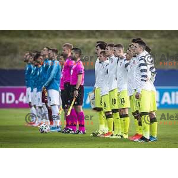 Slovenia and Czech Republic starting eleven during U21 UEFA European Championship 2021 football match between Slovenia and Czech Republic in Arena Z’dezele, Celje, Slovenia on March 27, 2021