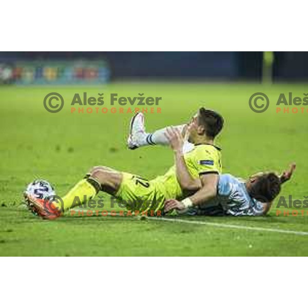 in action during U21 UEFA European Championship 2021 football match between Slovenia and Czech Republic in Arena Z’dezele, Celje, Slovenia on March 27, 2021