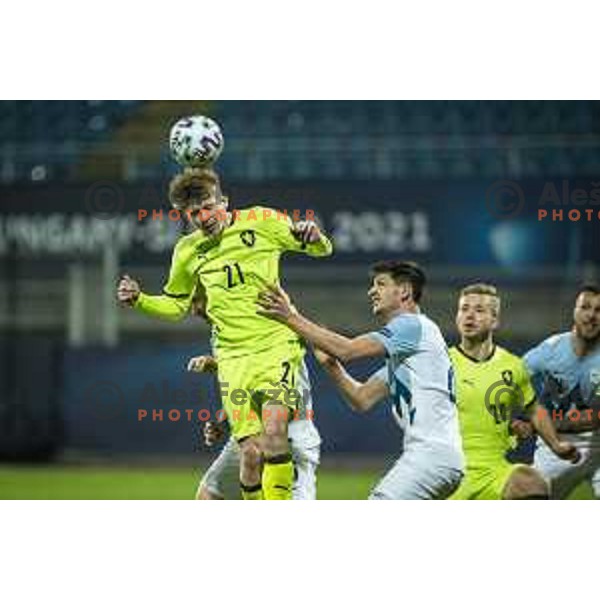 in action during U21 UEFA European Championship 2021 football match between Slovenia and Czech Republic in Arena Z’dezele, Celje, Slovenia on March 27, 2021