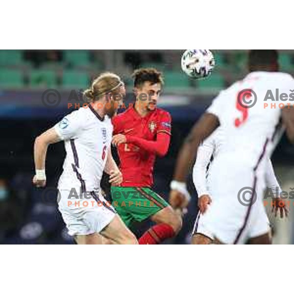Tom Davies at UEFA Euro Under 21 match between Portugal and England in Ljubljana, Slovenia on March 28, 2021