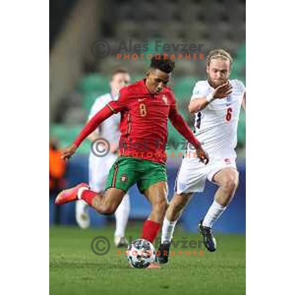 Tom Davies at UEFA Euro Under 21 match between Portugal and England in Ljubljana, Slovenia on March 28, 2021