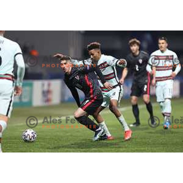 Dario Vizinger at UEFA Euro Under 21 match between Croatia and Portugal in Koper, Slovenia on March 25, 2021