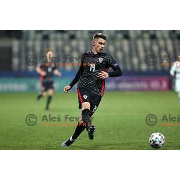 Dario Vizinger at UEFA Euro Under 21 match between Croatia and Portugal in Koper, Slovenia on March 25, 2021
