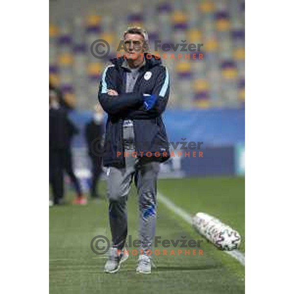Milenko Acimovic, head coach of Slovenia at European Under- 21 Championship 2021 football match between Slovenia and Italy in Maribor, Slovenia on March 30, 2021