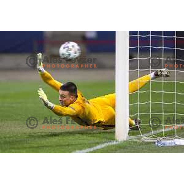 Igor Vekic in action at European Under- 21 Championship 2021 football match between Slovenia and Italy in Maribor, Slovenia on March 30, 2021
