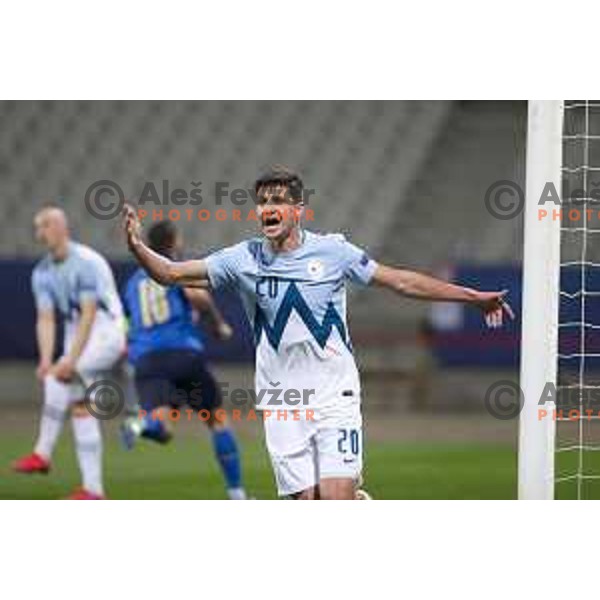 at European Under- 21 Championship 2021 football match between Slovenia and Italy in Maribor, Slovenia on March 30, 2021