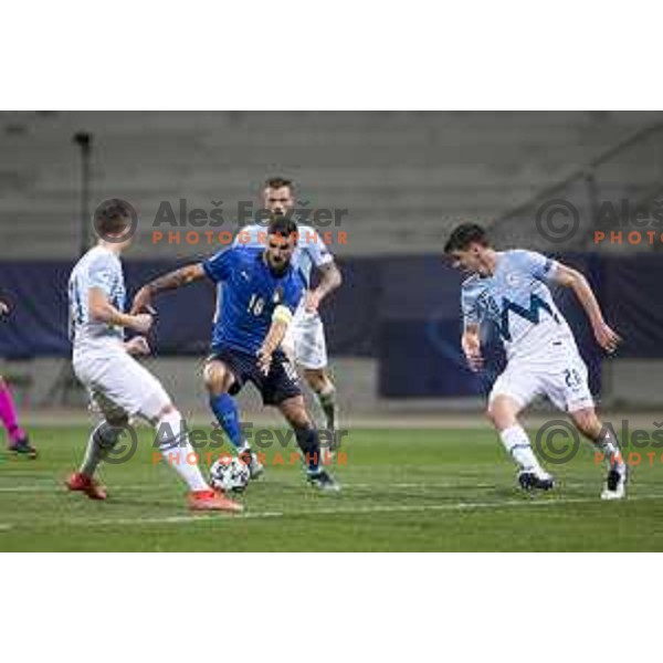 at European Under- 21 Championship 2021 football match between Slovenia and Italy in Maribor, Slovenia on March 30, 2021